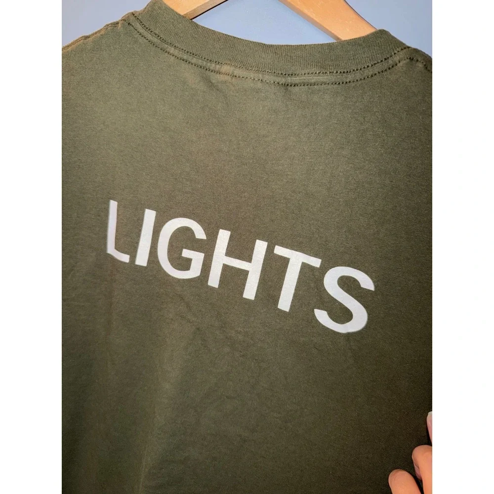 Vintage American Idol Crew T-Shirt‎ XL Olive Green Lights Production Tee AAA
